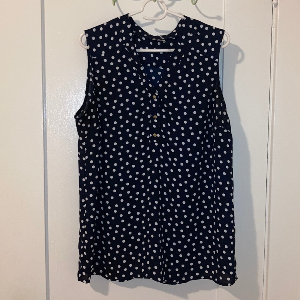 Anne Klein Polkadot Blouse